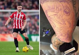 Yeray, un gladiador a flor de piel: así es el nuevo tatuaje del central del Athletic