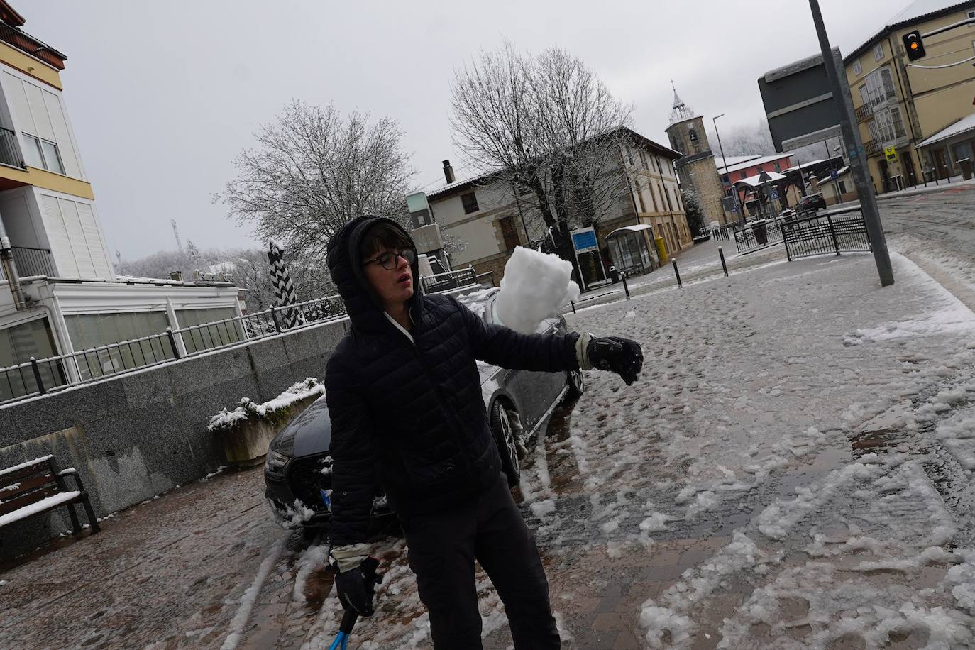 La nevada en Álava, en imágenes