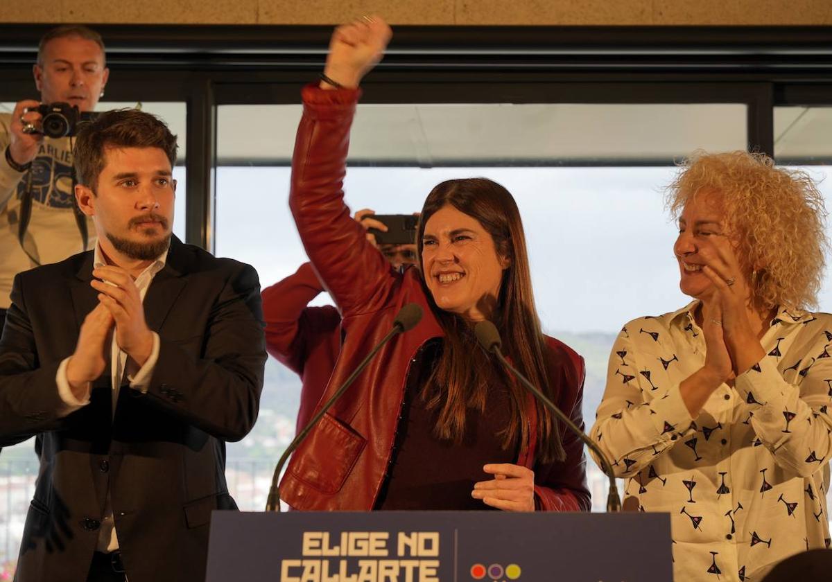 Podemos Euskadi ha celebrado un acto de precampaña este sábado en el monte Kobetas de Bilbao.