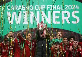 La emoción de Klopp tras conquistar la 'EFL Cup', el que puede ser su último título con el Liverpool