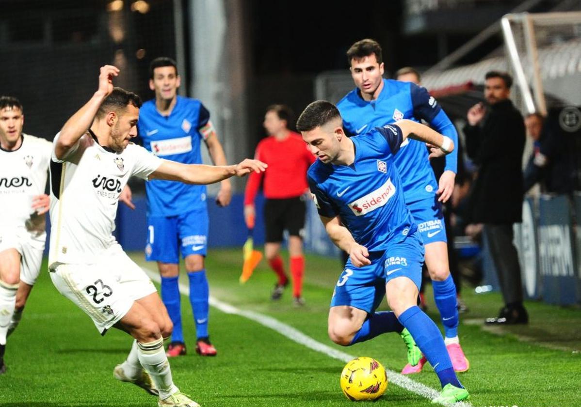 Unzueta y Morcillo fueron protagonistas en el choque ante el Albacete.