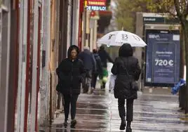 Día de paraguas en Vitoria.