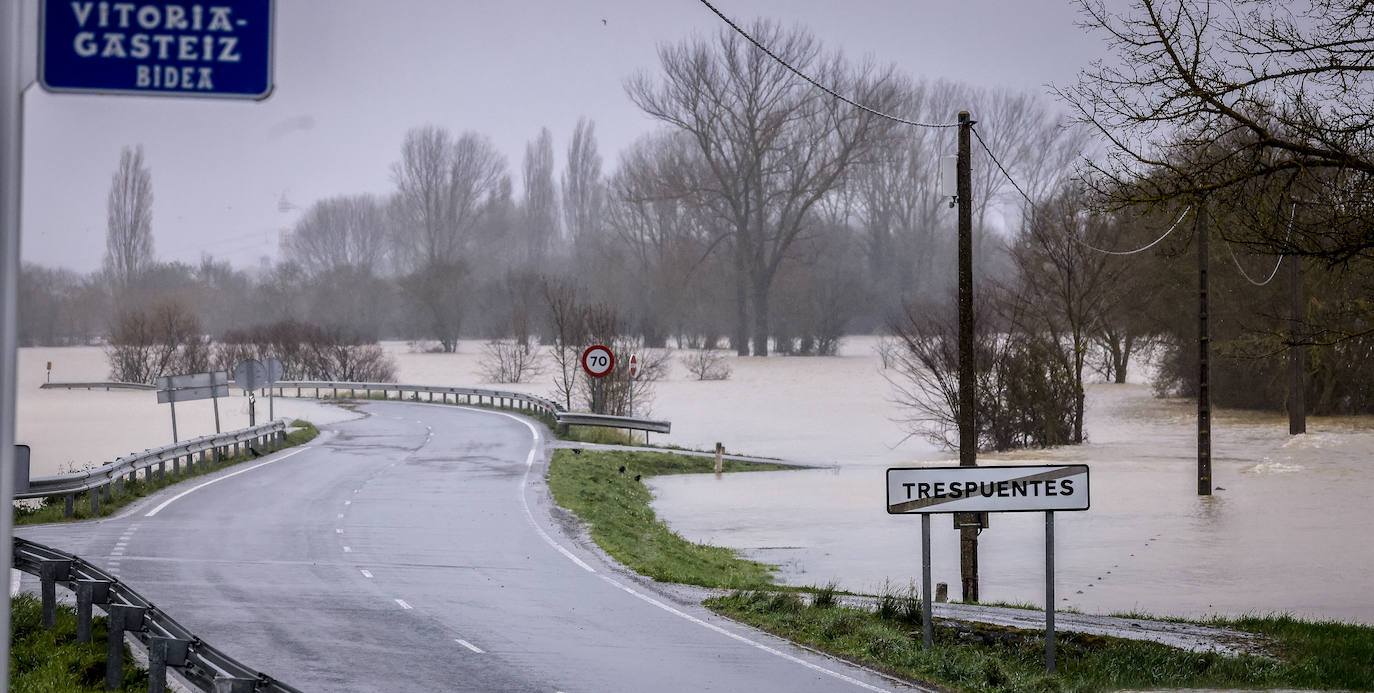 Las imágenes de las inundaciones en Vitoria y Álava