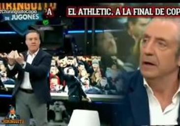 El monumental enfado de Edu Velasco en el Chiringuito: «Me voy y vuelvo cuando habléis del Athletic»