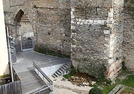 El desprendimiento ocurrido en la muralla de Vitoria.