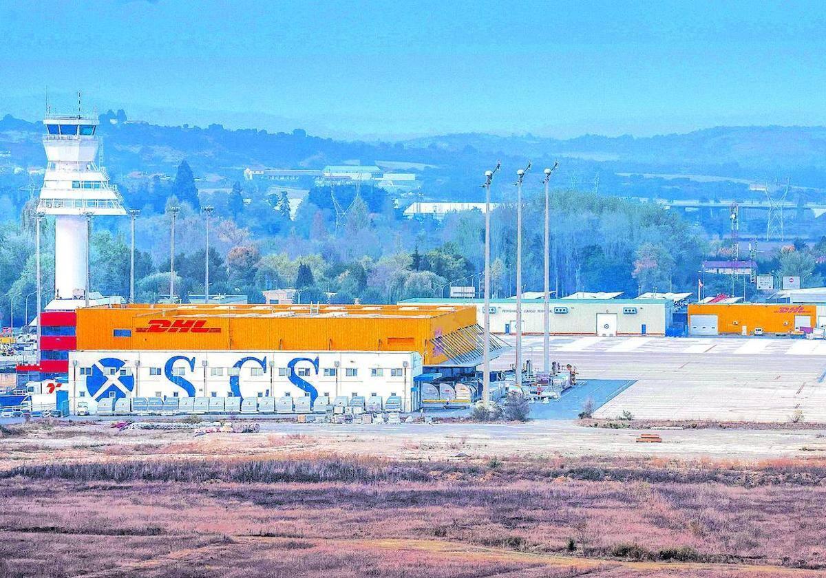 Solar junto al aeropuerto de Foronda donde se quiere levantar el parque aeronáutico.