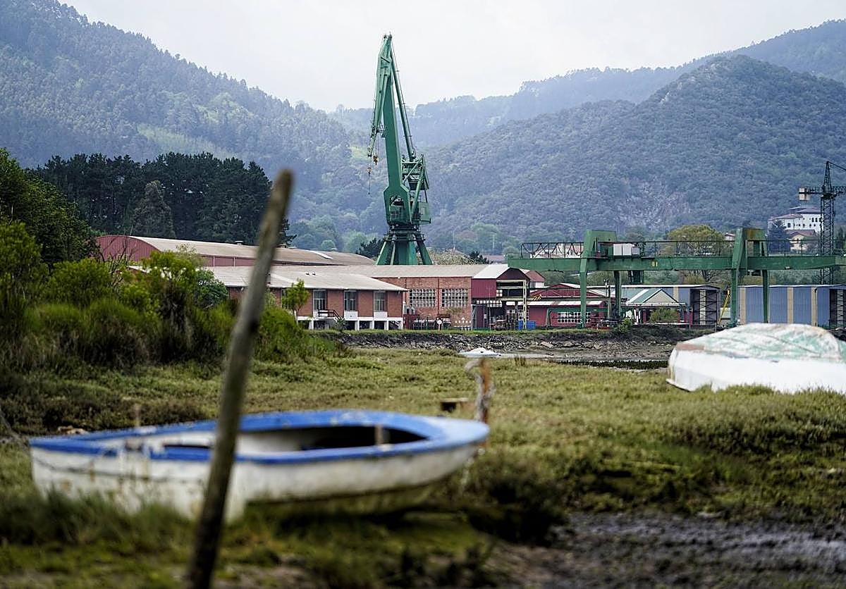 Vista de los Astillero Murueta que se proyecta se convierta en una de las sedes del Guggenheim Urdaibai.