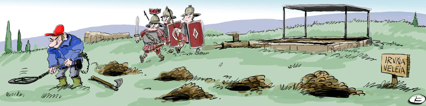 La tira de Cerrajería y la vigilancia del yacimiento de Iruña Veleia