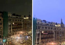 Noche y ¿día? Los rayos encendían la noche en Bilbao