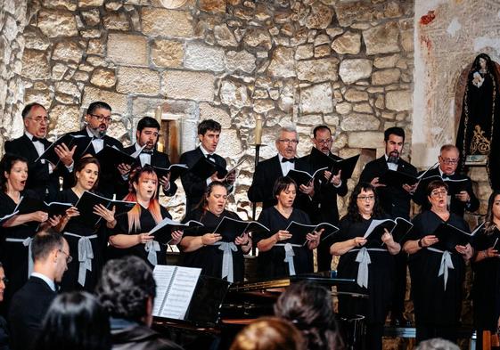 Actuación de la Coral durante el estreno del oratorio de Zubiaurre en Roma.