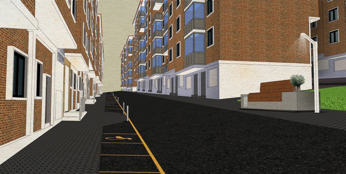 Así quedará la plataforma única en las calles de Ollargan.