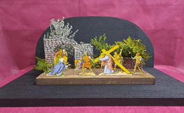 Dioramas de la muestra elaborada por los belenistas alaveses.