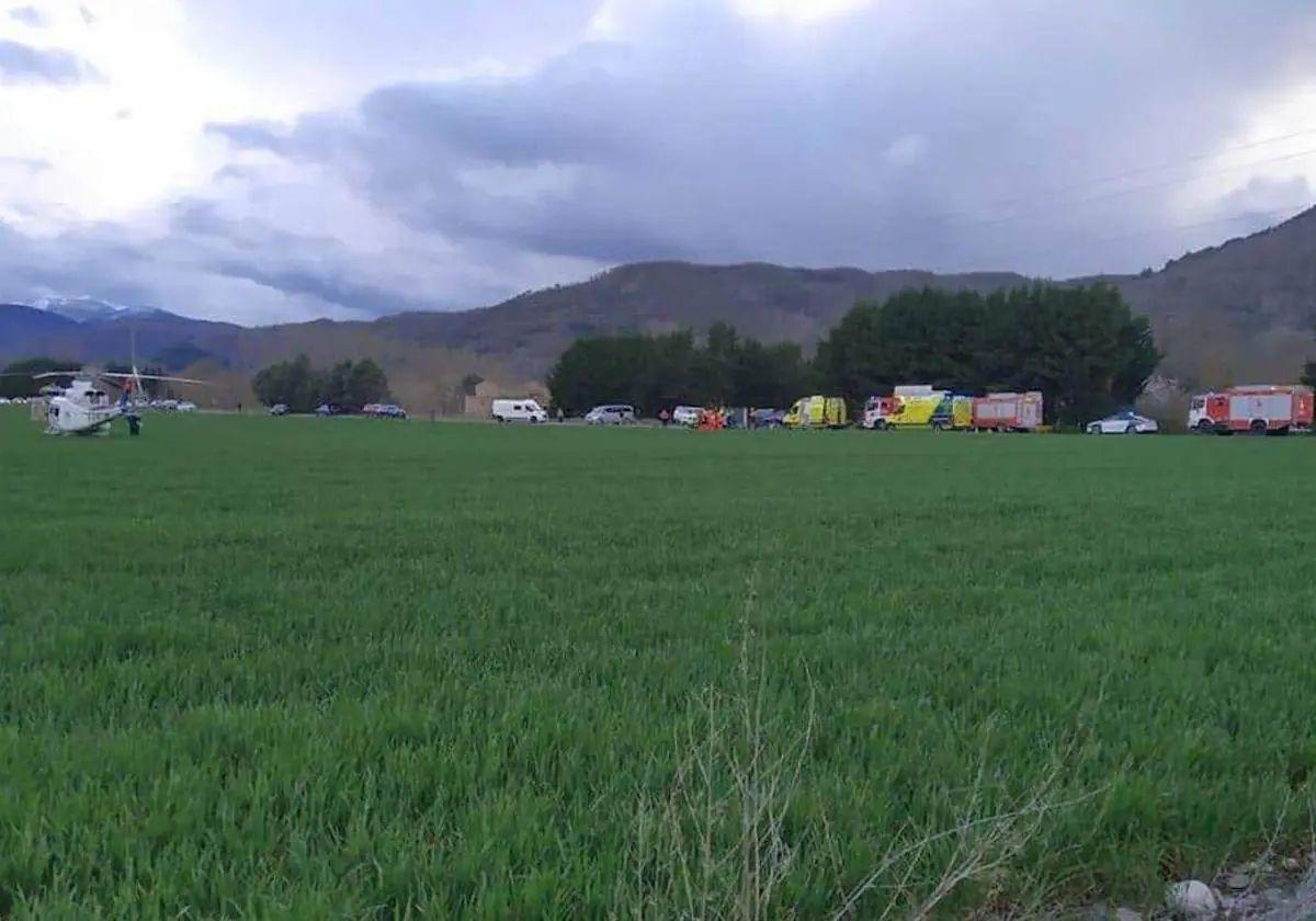 Las heridas tuvieron que ser evacuadas en helicóptero desde el lugar de los hechos.