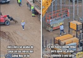 Se disfraza de obrero y se cuela en las obras del Camp Nou sin levantar sospechas