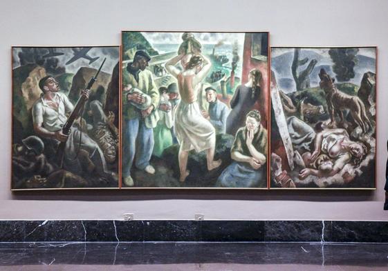 Tríptico de la Guerra civil de Aurelio Arteta en el Bellas Artes de Vitoria