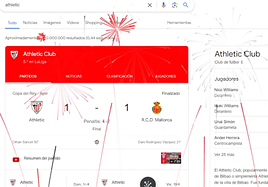 Google se rinde al Athletic y también celebra la Copa
