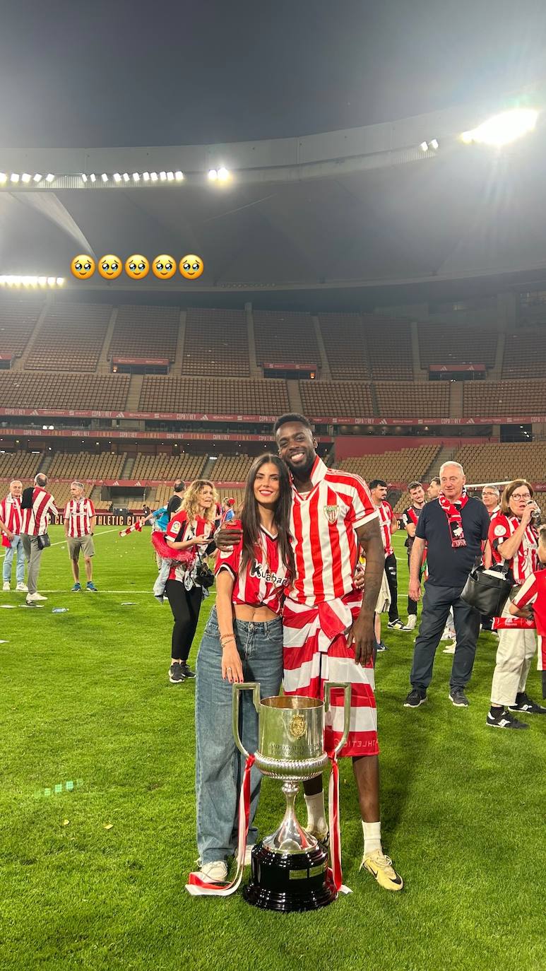 Patricia Morales junto a su pareja, Iñaki Williams.