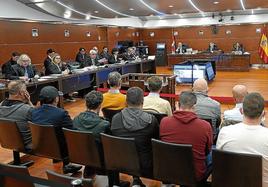 Juicio en 2022 en la Audiencia Provincial de Álava por el 'caso Sansoheta', que acabó con la condena de 9 imputados.