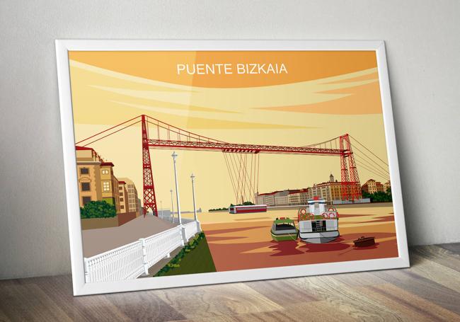 La lámina del Puente Colgante.