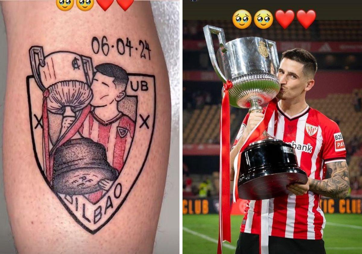 Unos campeones a flor de piel: el tatuaje de Sancet con la Copa