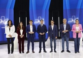 Los candidatos de los siete partidos con representación en el Parlamento debatieron anoche en EiTB