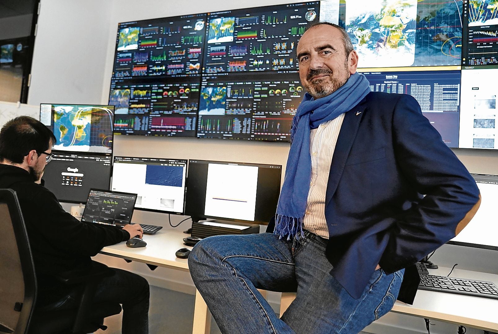 El CEO de Satlantis, Juan Tomás Hernani, en las instalaciones de la empresa, en Leioa.