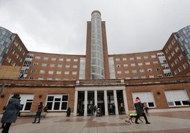 Vista del hospital de Cruces, en Barakaldo, donde será tratado Álex García.