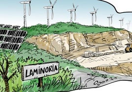 La viñeta de Cerrajería y la expansión de los parques eólicos y solares en Álava