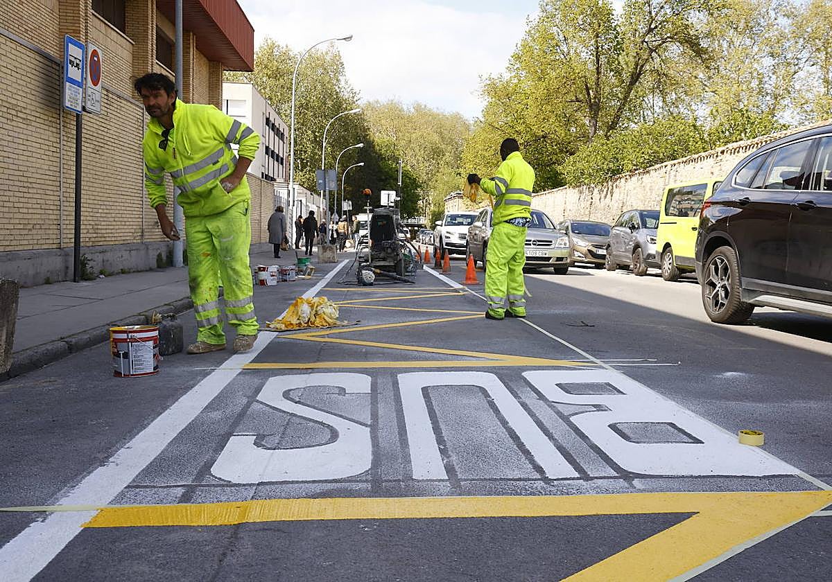 Obras en el entorno de la calle Corazonistas.