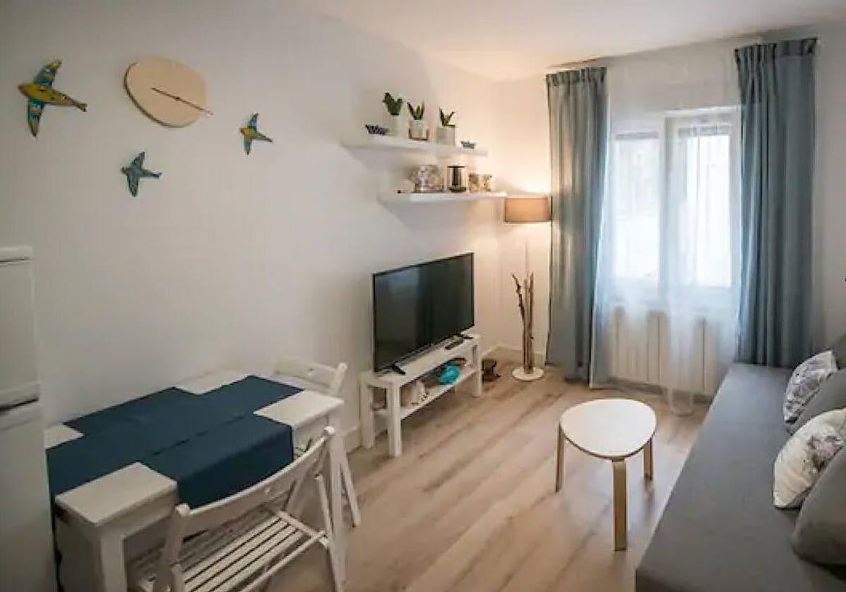 Interior de un piso turístico en Bilbao.