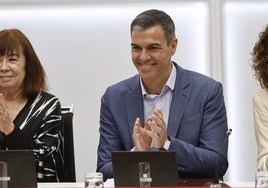 Sánchez, en una reunión del PSOE.