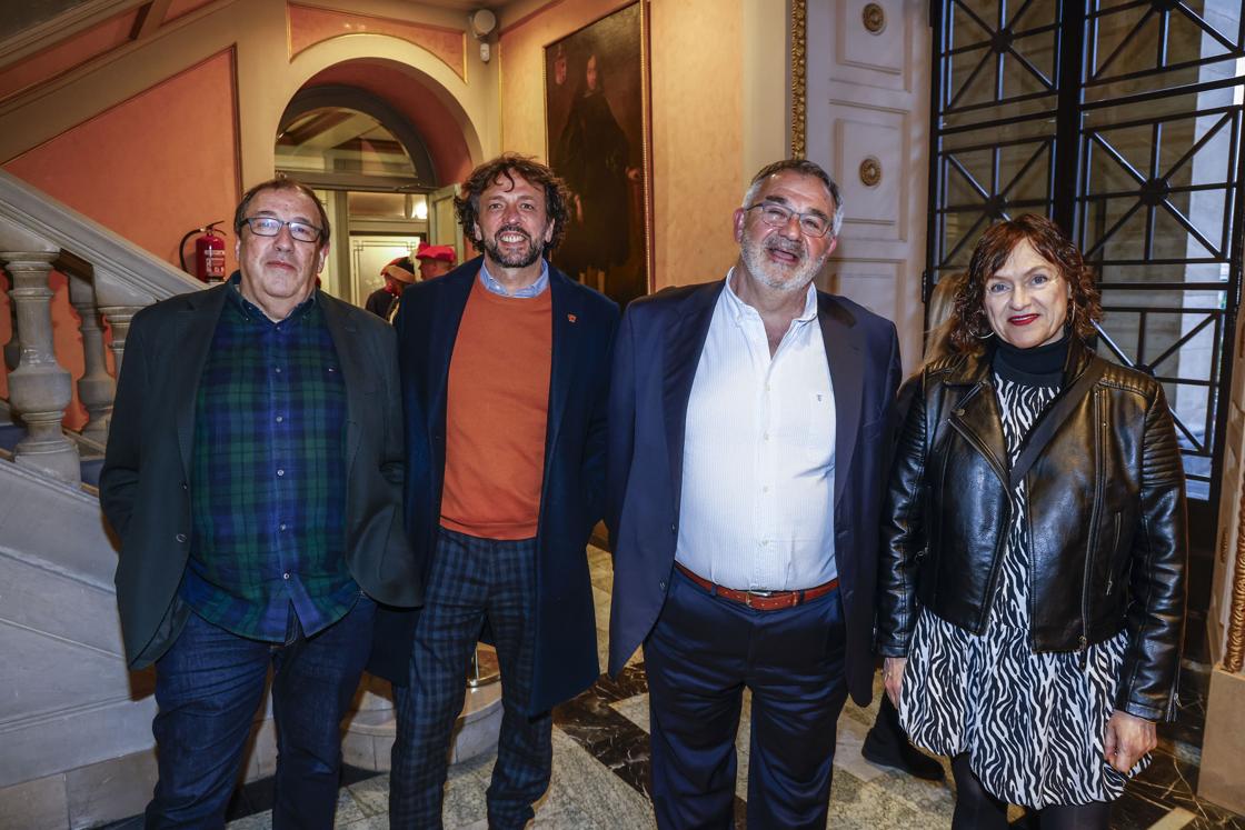 José Ángel Suárez, Jon Oscoz, Julio Guinea y Marisol Ortiz de Zárate.