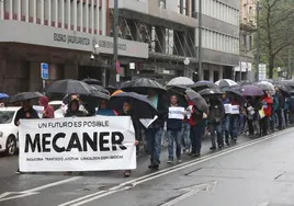 Manifestacion de trabajadores de Mecaner.