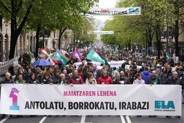 Manifestación de ELA por la Gran Vía de Bilbao.