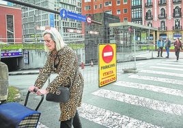 El parking del Ensanche se cerró el lunes y afronta más de dos años de obras.