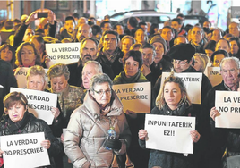 Imagen de una manifestación de protesta por los abusos sexuales en un colegio religioso de Bilbao.