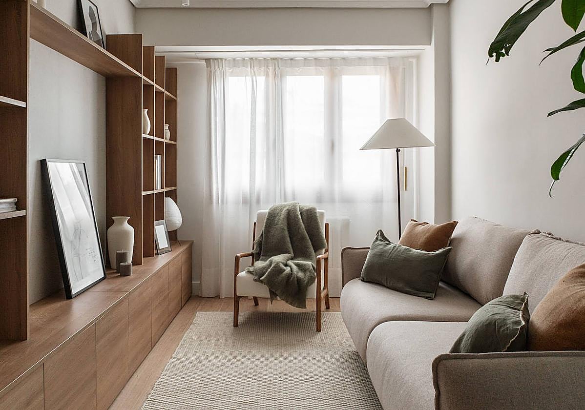 La casa de 'Cuéntame' de 50 metros convertida en piso moderno y luminoso en Bilbao.