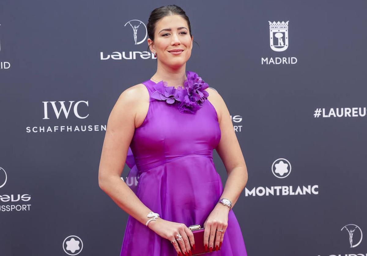 Garbiñe Muguruza en la ceremonia de entrega Premios Laureus.