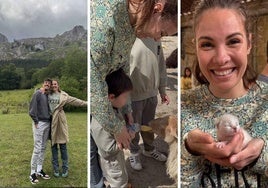 Jessica Bueno y Luitingo disfrutan de un día en familia en un caserío de Abadiño