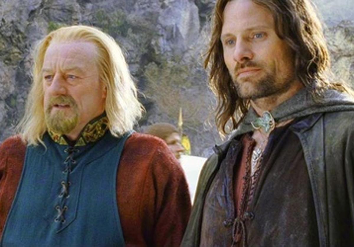 Bernard Hill y Viggo Mortensen, en una escena de 'El Señor de los Anillos'.