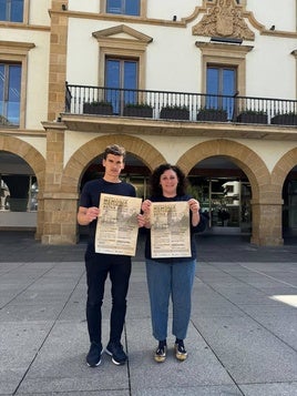 El concejal de Cultura, Koldo Bilbao y la alcaldesa, Ainhoa Salterain, presentaron los actos conmemorativos.