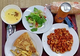 Menú de la Universidad de Almería.