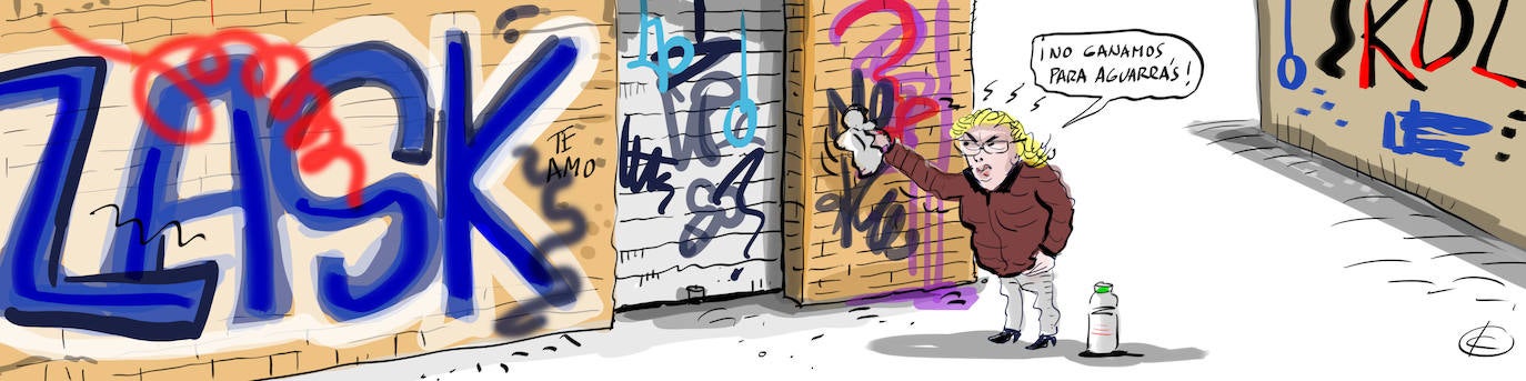 La viñeta de Cerrajería y el contrato de limpieza de grafitis