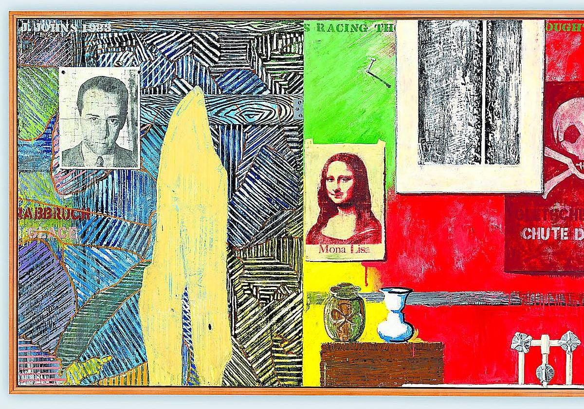 'Racing Thoughts', autorretrato simbólico de ideas e imágenes inconexas en la mente del artista.