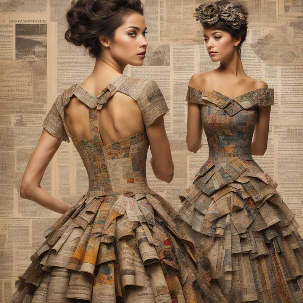 Es de Zalla y único diseñador que convierte los periódicos en vestidos