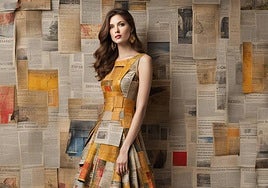 Es de Zalla y único diseñador que convierte los periódicos en vestidos