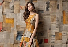Es de Zalla y único diseñador que convierte los periódicos en vestidos.