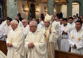 Momento de la ceremonia oficiada este jueves en el Seminario de Vitoria.