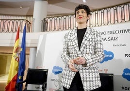 La ministra de Seguridad Social, Elma Saiz.