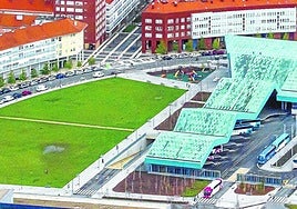 Parcela junto a la estación de autobuses donde se ubicará la sede vitoriana del campus del vino.